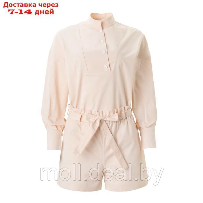 Костюм женский (блузка, шорты) MINAKU: Enjoy цвет молочный, размер 44 - фото 9 - id-p213486911