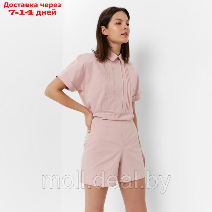 Костюм женский (рубашка, шорты) MINAKU: Enjoy цвет розовый, размер 48 - фото 8 - id-p213486913