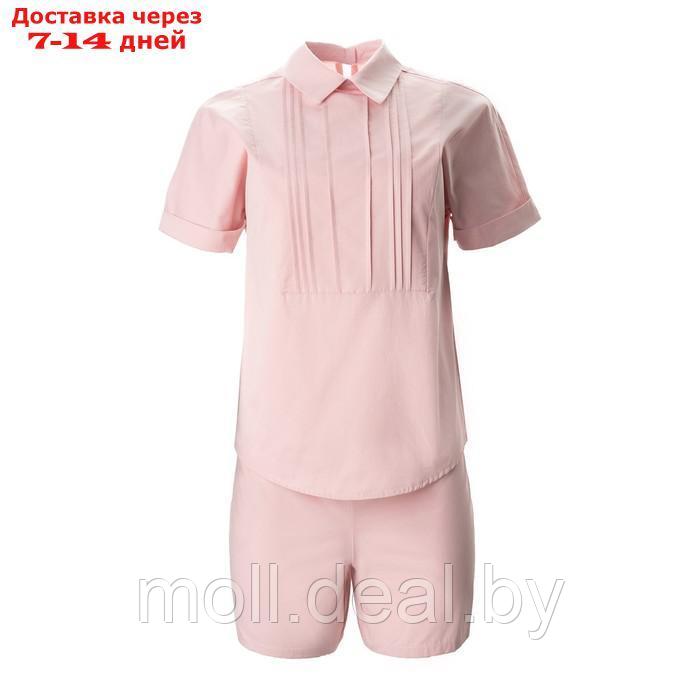 Костюм женский (рубашка, шорты) MINAKU: Enjoy цвет розовый, размер 48 - фото 10 - id-p213486913
