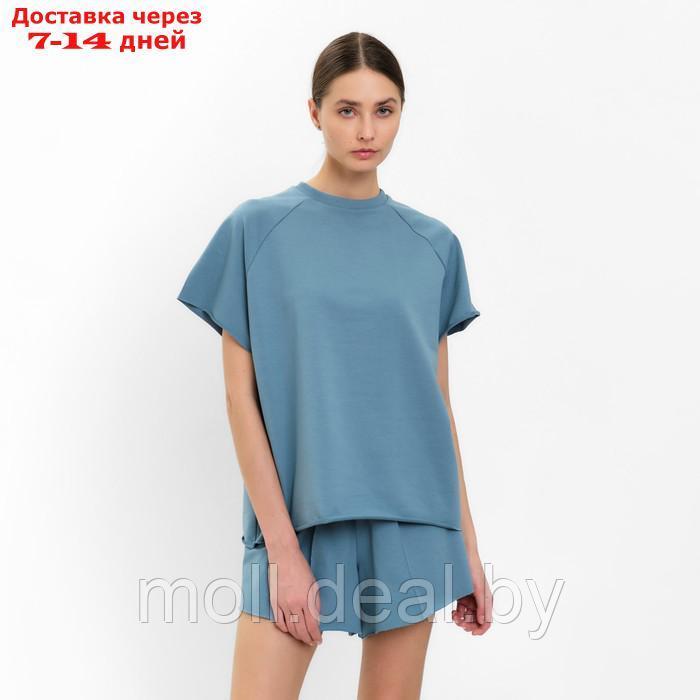 Комплект женский (майка, шорты) MINAKU: Casual Collection цвет пепельный, р-р 44 - фото 1 - id-p213486914