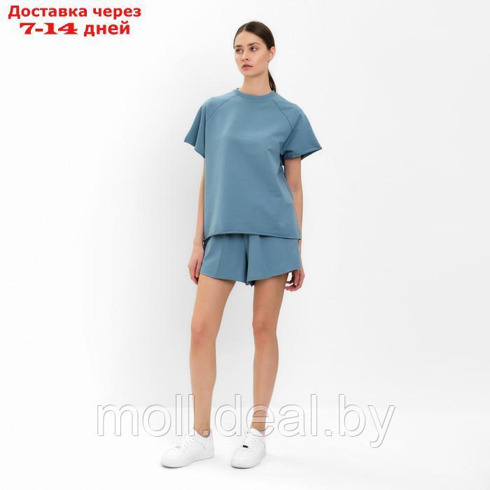 Комплект женский (майка, шорты) MINAKU: Casual Collection цвет пепельный, р-р 44 - фото 3 - id-p213486914