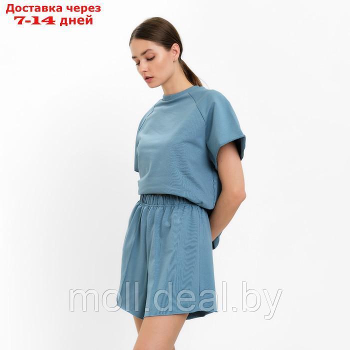 Комплект женский (майка, шорты) MINAKU: Casual Collection цвет пепельный, р-р 44 - фото 5 - id-p213486914