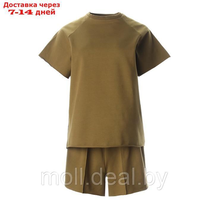 Комплект женский (майка, шорты) MINAKU: Casual Collection цвет хаки, р-р 48 - фото 6 - id-p213486918