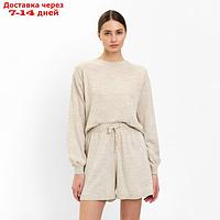 Комплект женский (джемпер, шорты) MINAKU: Casual Collection цвет бежевый, р-р 44