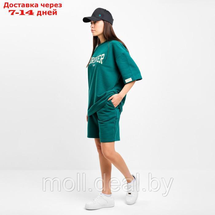 Костюм женский с шортами Mist Old School размер 48, цвет зелёный - фото 4 - id-p213486936