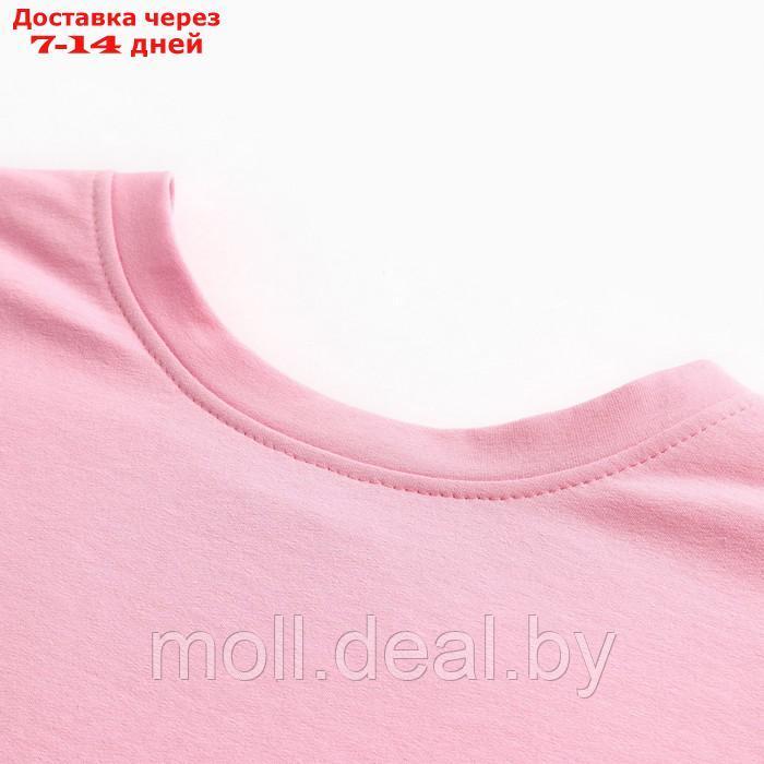 Комплект (футболка, шорты) женский MINAKU: Casual Collection цвет светло-розовый, р-р 48 - фото 2 - id-p213486940