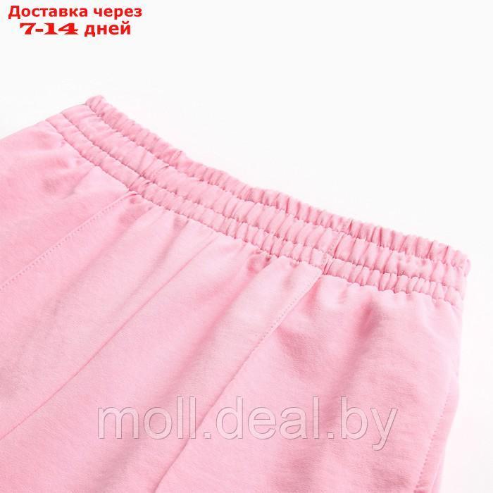 Комплект (футболка, шорты) женский MINAKU: Casual Collection цвет светло-розовый, р-р 48 - фото 4 - id-p213486940