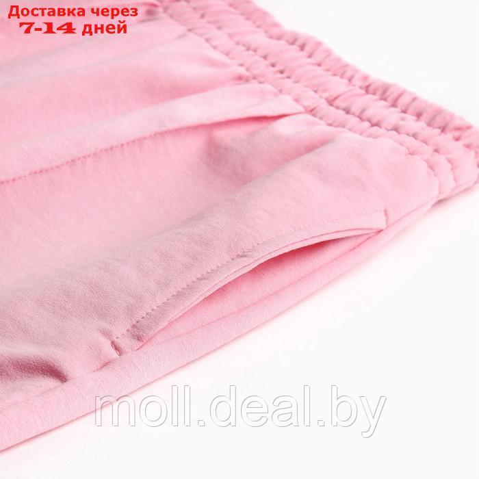 Комплект (футболка, шорты) женский MINAKU: Casual Collection цвет светло-розовый, р-р 48 - фото 5 - id-p213486940