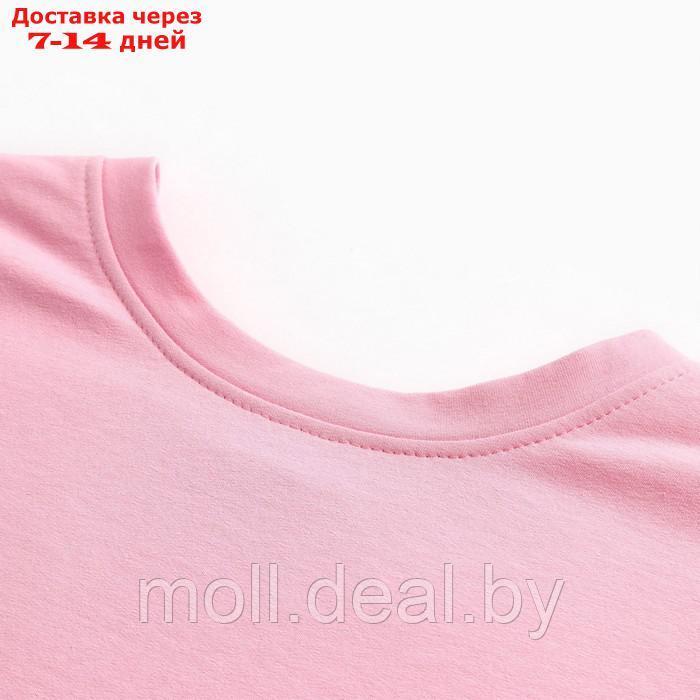 Комплект (футболка, шорты) женский MINAKU: Casual Collection цвет светло-розовый, р-р 48 - фото 6 - id-p213486940