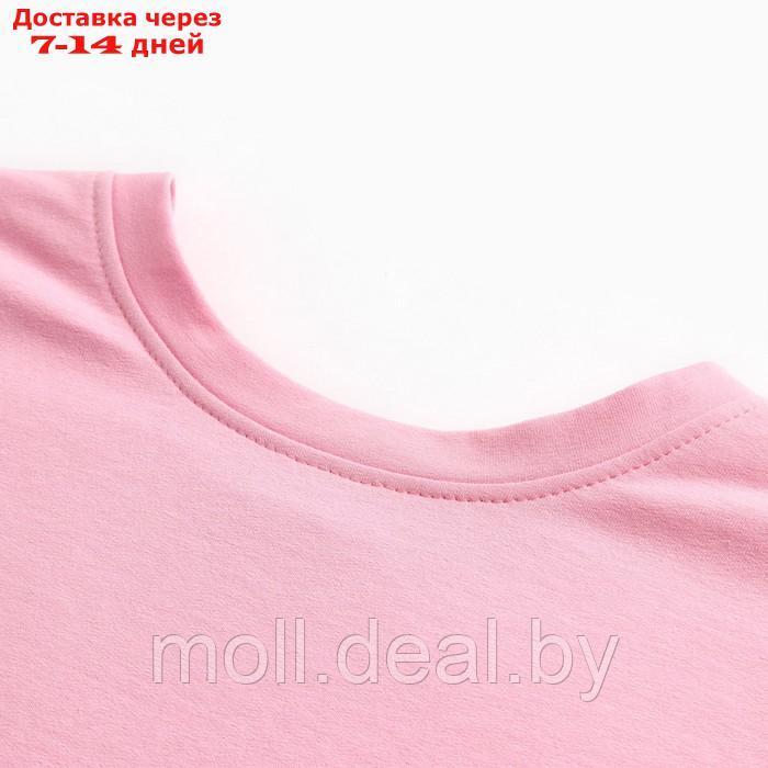 Комплект (футболка, шорты) женский MINAKU: Casual Collection цвет светло-розовый, р-р 42 - фото 2 - id-p213486945