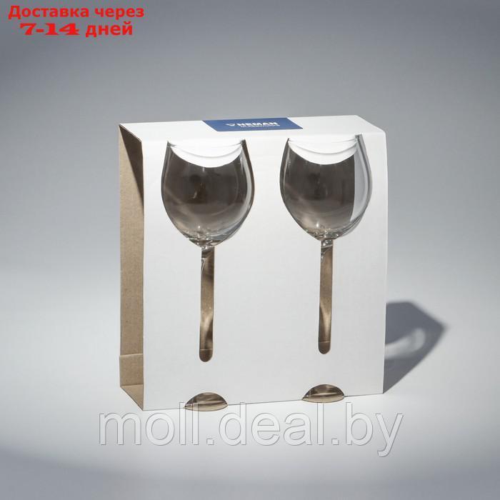 Набор бокалов для вина "Red wine glass set",250 мл стеклянный, набор 2 шт - фото 6 - id-p213485947