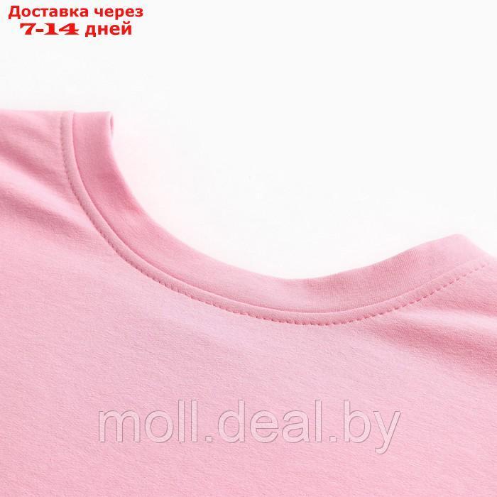 Комплект (футболка, шорты) женский MINAKU: Casual Collection цвет светло-розовый, р-р 50 - фото 2 - id-p213486949