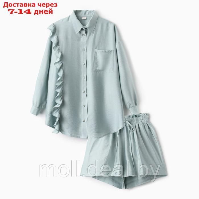 Костюм женский (блузка, шорты) MINAKU: Casual Collection цвет зеленый , р-р 48 - фото 9 - id-p213486998
