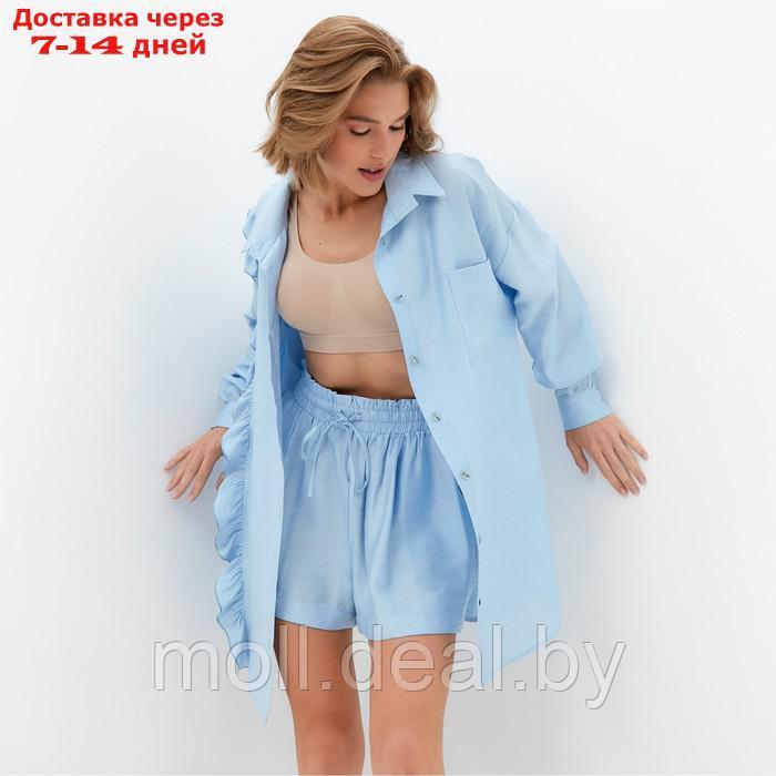 Костюм женский (блузка, шорты) MINAKU: Casual Collection цвет голубой , р-р 44 - фото 9 - id-p213486999