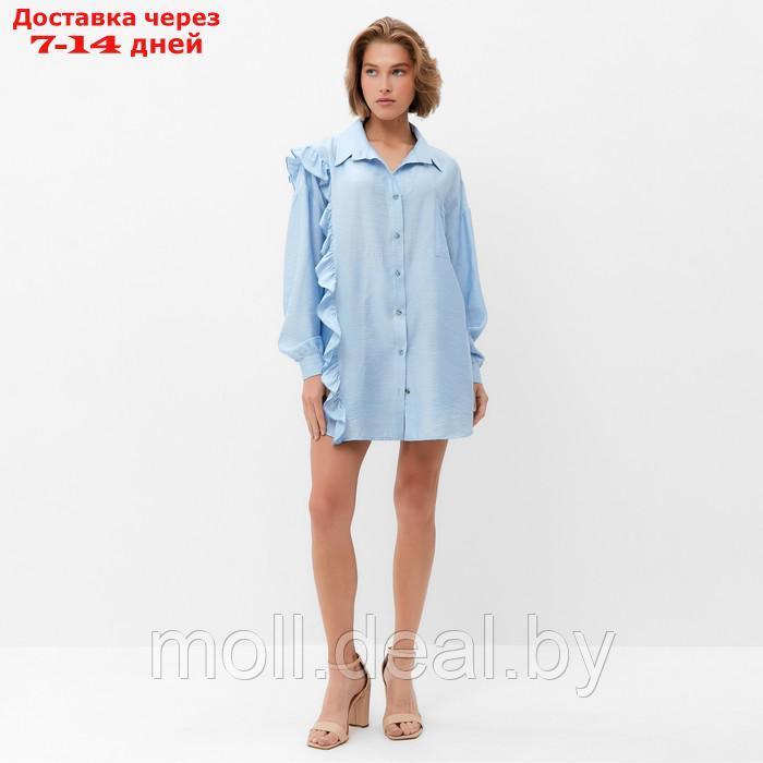 Костюм женский (блузка, шорты) MINAKU: Casual Collection цвет голубой , р-р 48 - фото 3 - id-p213487002