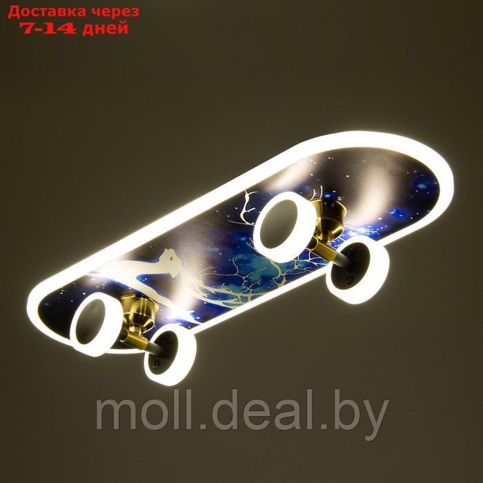 Люстра "Скейтборд" LED 32Вт 3000-6000К+7 цветов подсветка 60х20х7 см - фото 5 - id-p213484257