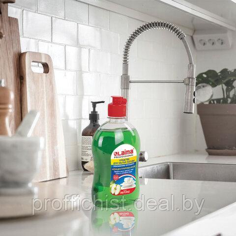 Средство для мытья посуды 500 г, LAIMA PROFESSIONAL, концентрат, "Яблоко" ЦЕНА БЕЗ НДС - фото 1 - id-p213537565