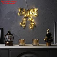 Фигура светодиодная "Бант", 27.5x0.5x30 см, 30 LED, ААх2 (не в компл.), Т/БЕЛЫЙ