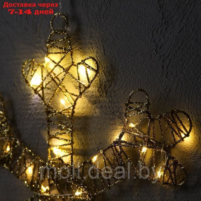 Фигура светодиодная "Снежинка", 40x0.5x40 см, 40 LED, ААх2 (не в компл.), Т/БЕЛЫЙ - фото 3 - id-p213485043