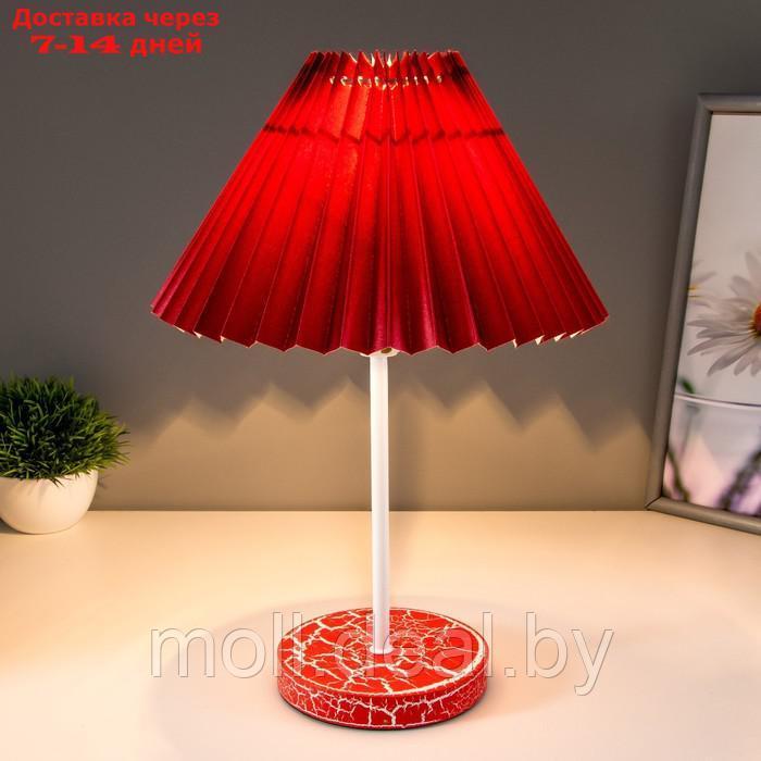 Настольная лампа "Земфира" Е27 40Вт красный 24х24х35 см - фото 2 - id-p213487070