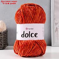 Пряжа "Dolce" 100% микрополиэстер 120м/100гр (793 терракотовый)