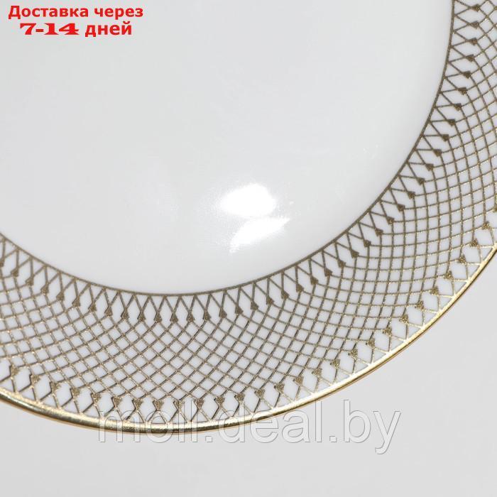 Набор тарелок фарфоровых Royal, 3 предмета: d=18/23/25,5 см, цвет белый - фото 6 - id-p213487110