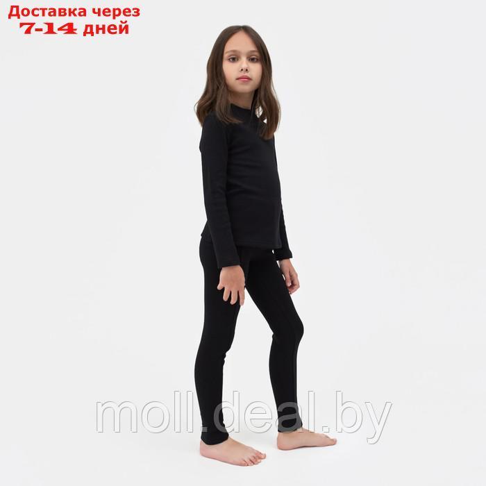Термобелье для девочки (лонгслив, легинсы) цвет чёрный, рост 146 - фото 4 - id-p213479063