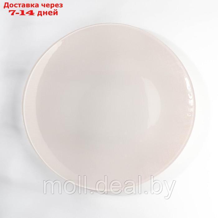 Тарелка "Капучино", стеклянная, d=28 см, цвет серый - фото 2 - id-p213485094