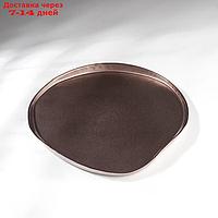 Тарелка с бортом Trend, стеклянная, d=28 см, цвет коричневый