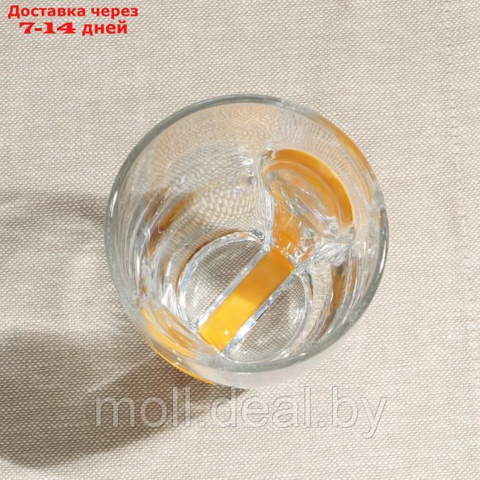 Набор стаканов "Снэп", стеклянный, 260 мл, 3 шт, желтый пластиковый аксессуар - фото 4 - id-p213485152