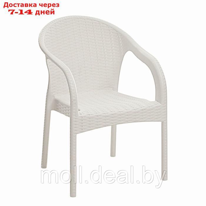 Набор садовой мебели "Милан" 3 предметов: 2 кресла, стол, белый - фото 5 - id-p213485243