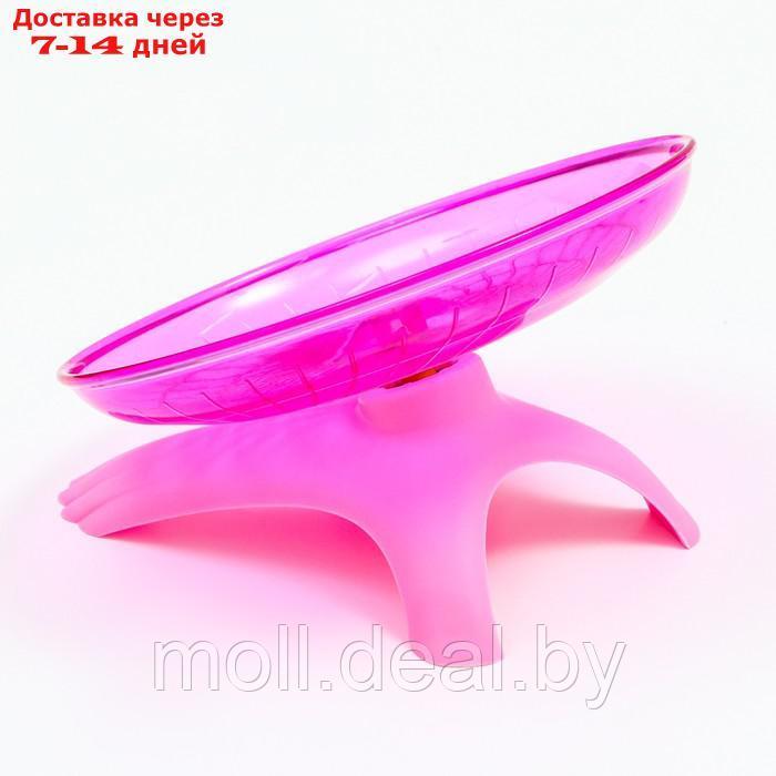 Беговая тарелка Carno для грызунов, 18 х 18 х 11 см, розовая - фото 4 - id-p213479477