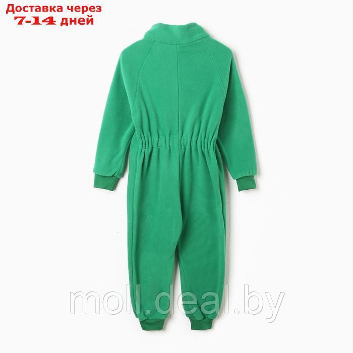 Комбинезон для мальчика флисовый, цвет зелёный, рост 104-110 см - фото 2 - id-p213486273