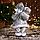 Дед Мороз "В костюме с пайетками и с фонарём" 30 см, серебро, фото 3
