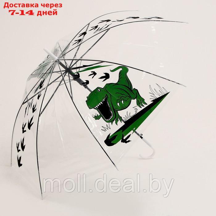 Зонт детский "Динозавр" полуавтомат, прозрачный, d=90см - фото 7 - id-p213486329