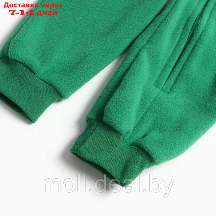 Комбинезон для мальчика флисовый, цвет зелёный, рост 86-92 см - фото 5 - id-p213486384