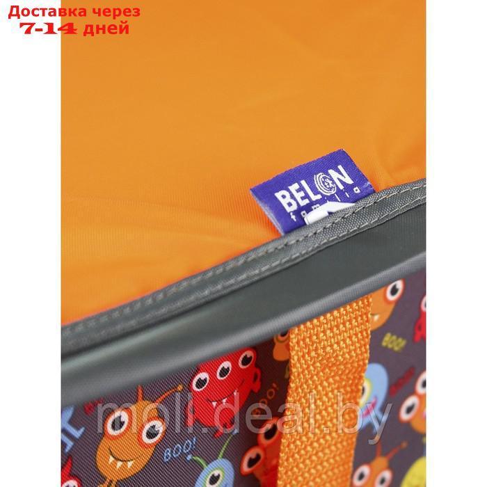 Контейнер для игрушек высокий,"Belon familia", принт "Монстры"+ оранж - фото 3 - id-p213486416