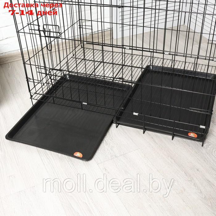 Клетка с люком для собак и кошек, 85 х 60 х 70 см, чёрная - фото 10 - id-p213487493