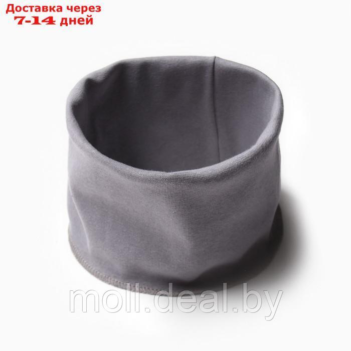 Комплект детский (шапка, снуд), цвет серый, размер 48-50 - фото 4 - id-p213486456