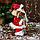 Дед Мороз "В костюме с пайетками, с фонариком" двигается, с подсветкой, 28 см, красный, фото 2