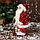 Дед Мороз "В костюме с пайетками, с фонариком" двигается, с подсветкой, 28 см, красный, фото 4