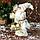 Дед Мороз "С подарками и в ремешке" 31 см, бело-золотой, фото 4