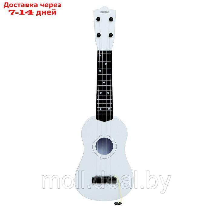 Игрушка музыкальная - гитара "Стиль", 4 струны, 57 см., цвет белый - фото 1 - id-p213486579