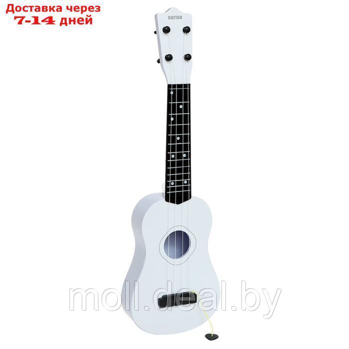 Игрушка музыкальная - гитара "Стиль", 4 струны, 57 см., цвет белый - фото 2 - id-p213486579