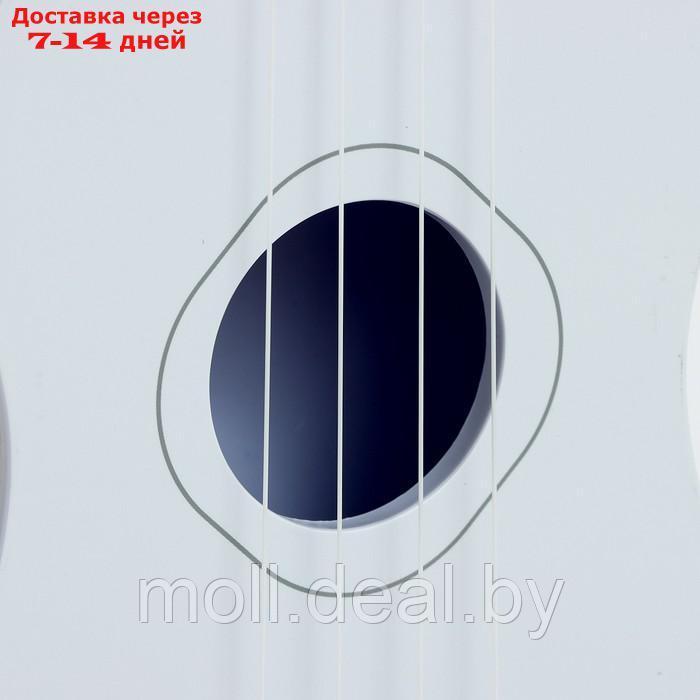 Игрушка музыкальная - гитара "Стиль", 4 струны, 57 см., цвет белый - фото 3 - id-p213486579