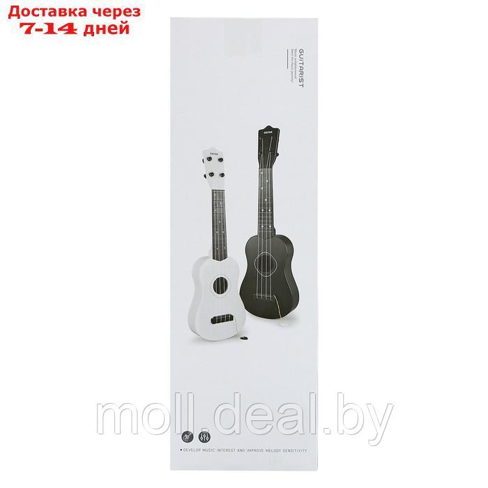 Игрушка музыкальная - гитара "Стиль", 4 струны, 57 см., цвет белый - фото 7 - id-p213486579