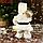 Дед Мороз "В меховом костюме, с фонариком" двигается, с подсветкой, 28 см, белый, фото 3
