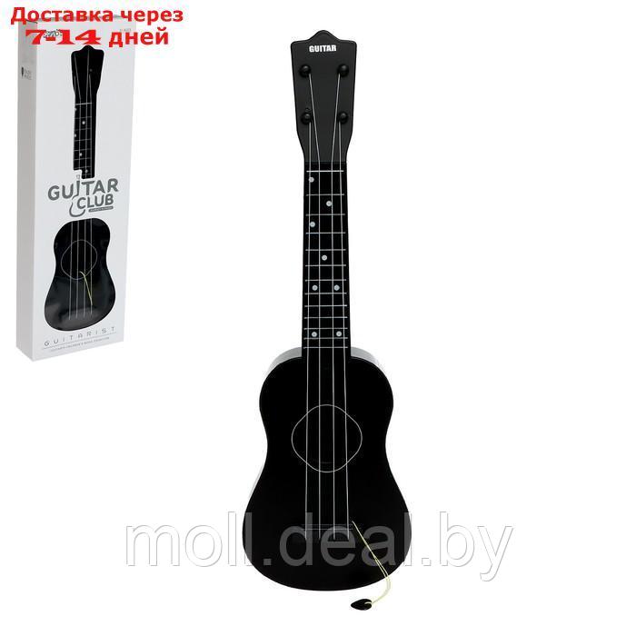 Игрушка музыкальная - гитара "Стиль", 4 струны, 57 см., цвет чёрный - фото 1 - id-p213486594