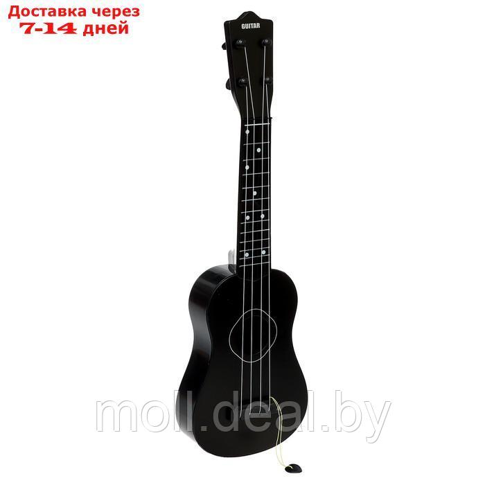 Игрушка музыкальная - гитара "Стиль", 4 струны, 57 см., цвет чёрный - фото 2 - id-p213486594