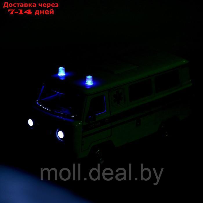 Машина металлическая "УАЗ 3962. Скорая помощь", инерция, 1;24, свет и звук - фото 6 - id-p213486599